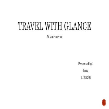 travel and Tourism persentation
