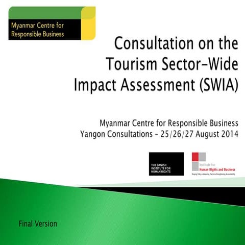 Tourism swia consultations ppt final (english version) for upload