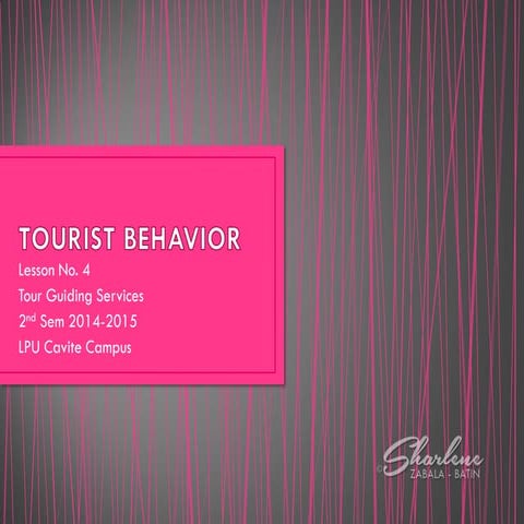 Tourist Behavior
