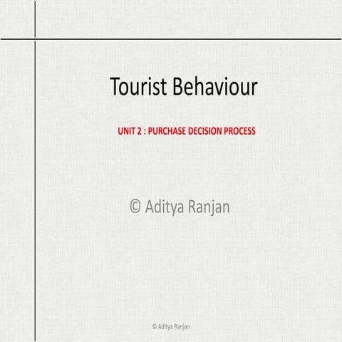 Tourist behaviour, unit 2