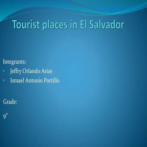 Tourist Places in El Salvador