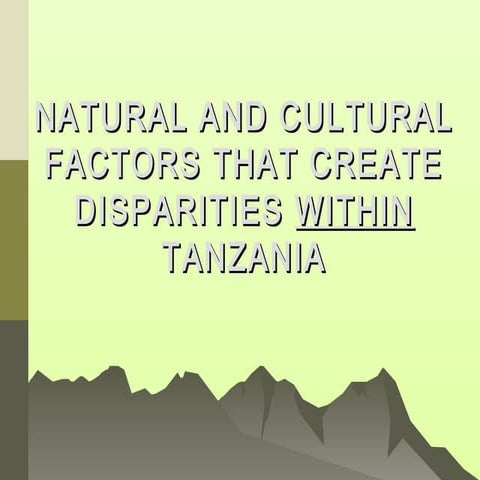 Tourist reasons within tanzania