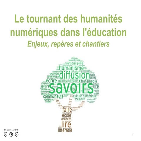 Le tournant des humanités numériques dans l'éducation : enjeux, repères et chantiers