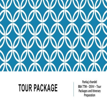 Tour Packages and Itinerary Preparation  .pptx