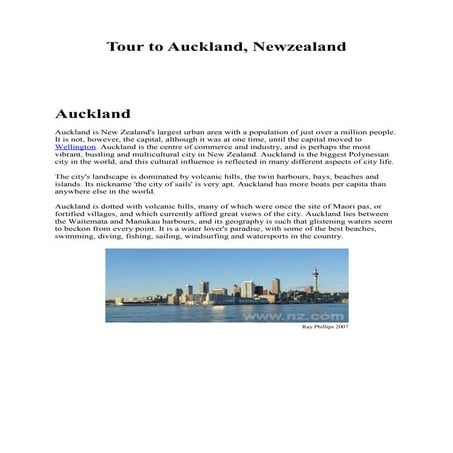 Tour to auckland, newzealand