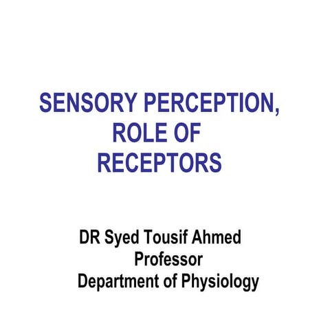 Tousif, role of receptors