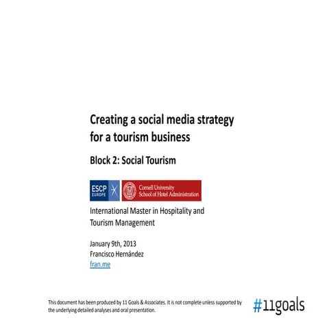 Creating a social media strategy for a tourism business | Block 2: Social Tou...