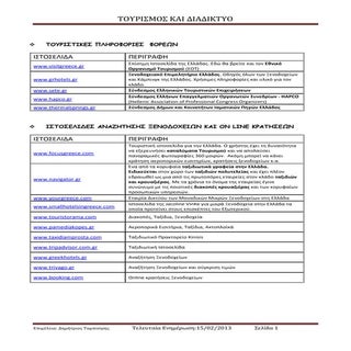 ΤΟΥΡΙΣΜΟΣ ΚΑΙ ΔΙΑΔΙΚΤΥΟ