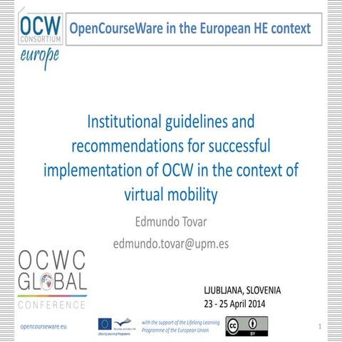Guidelines and recommendations for successful Implementation of OCW in mobili...