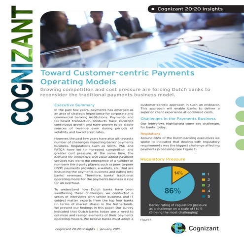 Toward Customer-centric Payments Operating Models