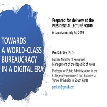 Toward a world  class bureaucracy in digital area