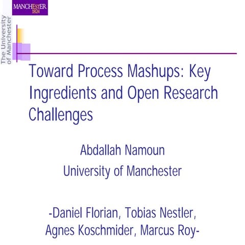 Toward Process Mashups