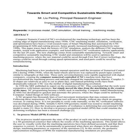 Towards smart and sustainable machining