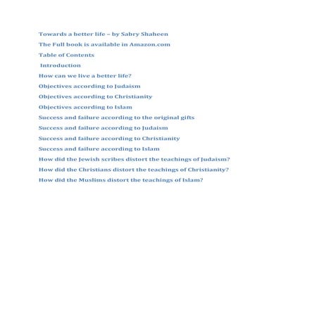 Towards a better life   by sabry shaheen -  summary