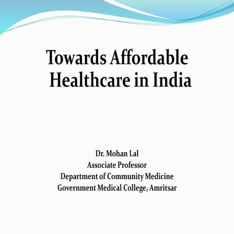Towards  affordable health care .