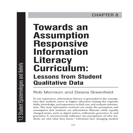 Towards an assumption responsive information literacy curriculum 