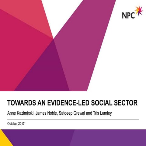 Towards an evidence led social sector