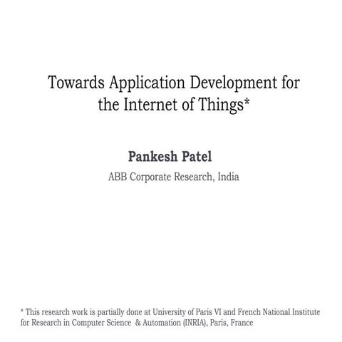 Towards application development for the internet of things | PDF ...