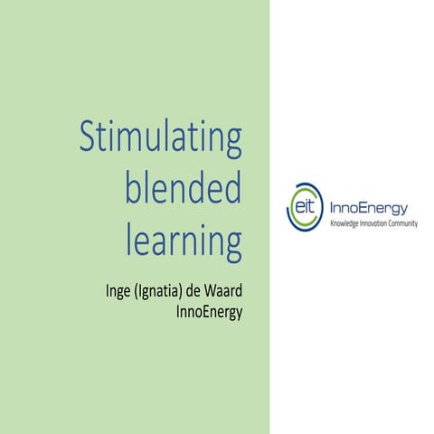 Towards blended learning 