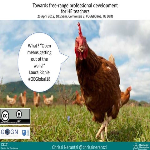 Towards free-range professional development  for HE teachers