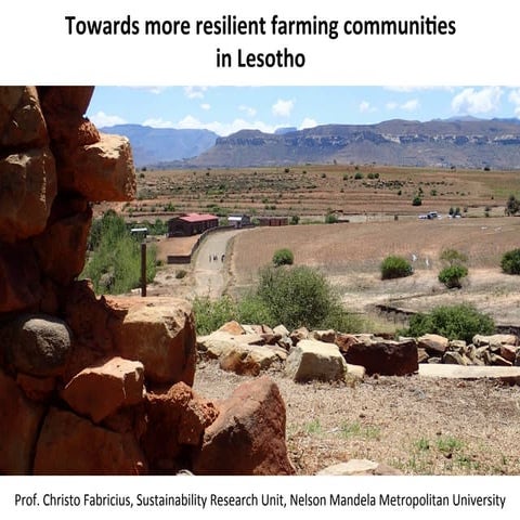 Towards more resilient farming communities in lesotho