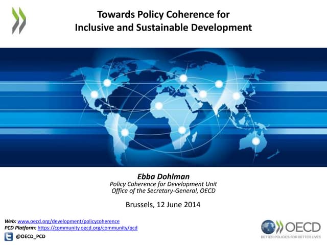 Towards policy coherence for inclusive and sustainable development
