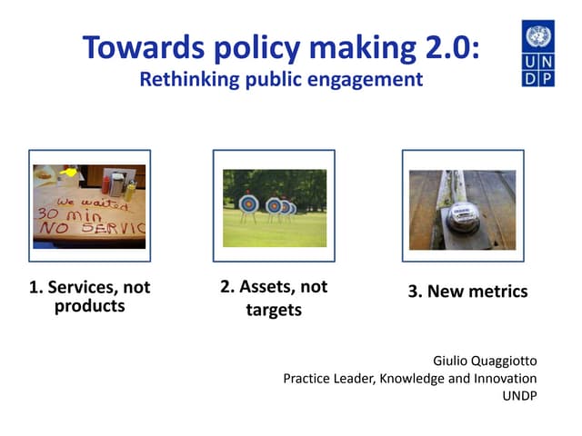 Towards policy making 2.0: Rethinking public engagement