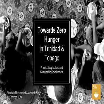Towards Zero Hunger in Trinidad and Tobago