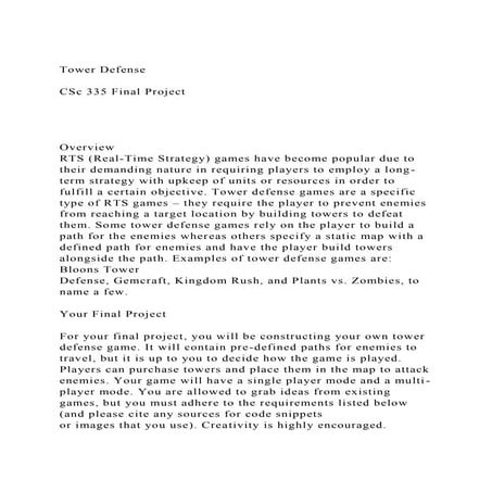 Tower DefenseCSc 335 Final Project OverviewRTS (Re.docx