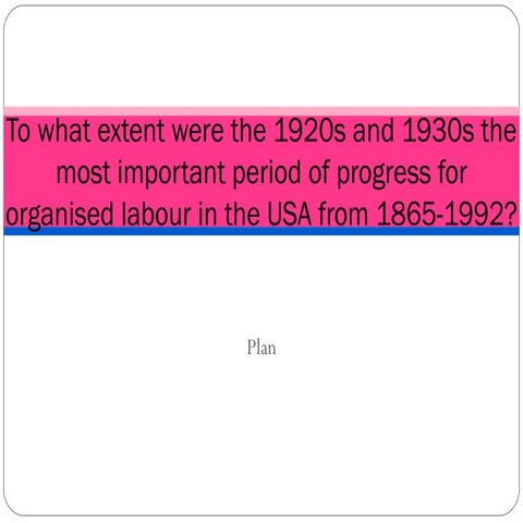 To what extent were the 1920s and 1930s the most important period of progress...