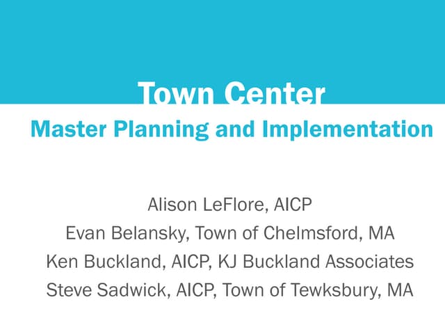Town Center Master Planning