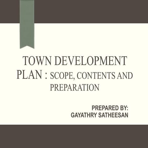 Town development plan