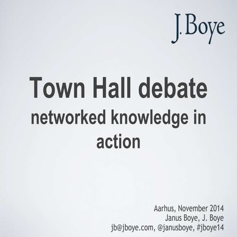 Town hall debate from J. Boye Aarhus 14