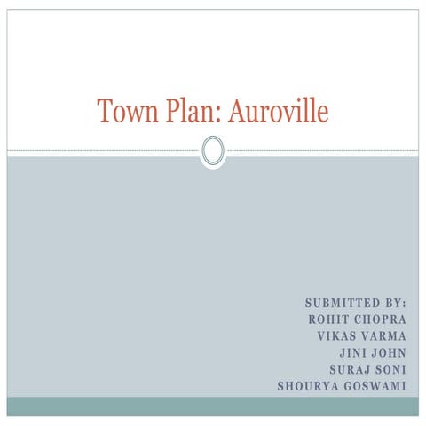 Town plan auroville
