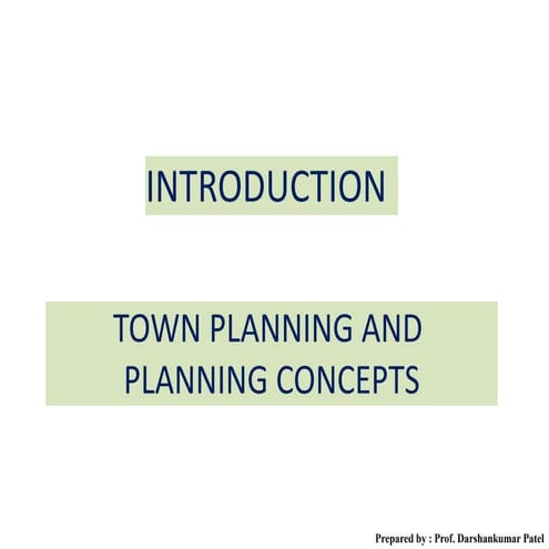 Town planning basics