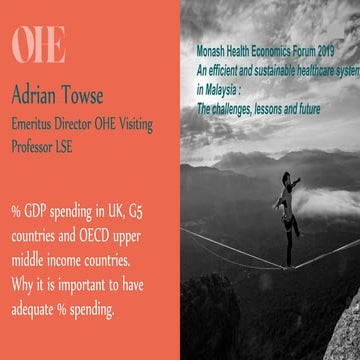 % GDP spending in UK, G5 countries and OECD upper middle income countries.  W...