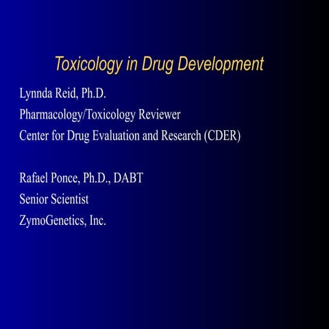 toxicology in drug development presentation