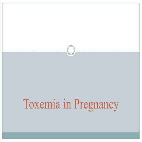 Toxemia in-pregnancy