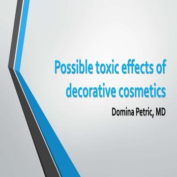 Toxic effects of decorative cosmetics