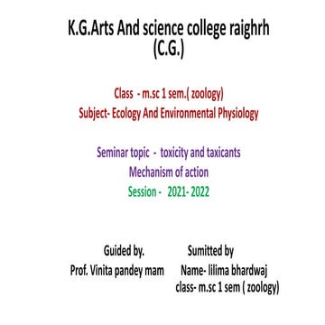 toxicity and mechanism of toxicant action.pptx