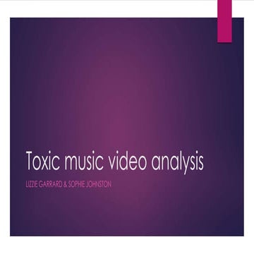 Toxic music video analysis