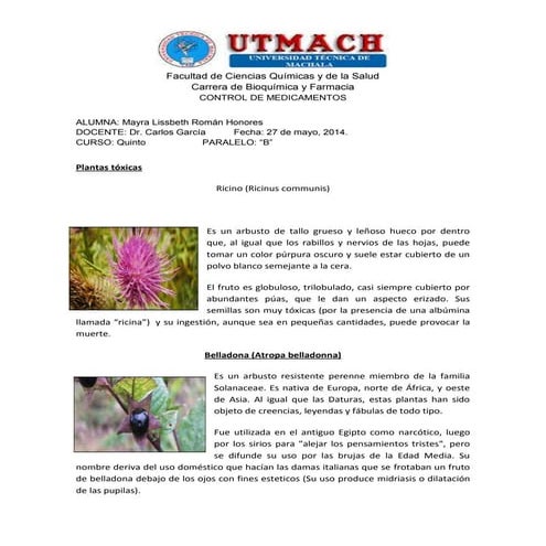 Toxicologia  deber 1