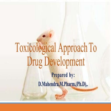 Toxicological approach for drug discovery 