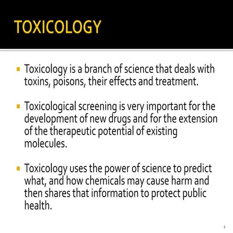 Assignment on Toxicology