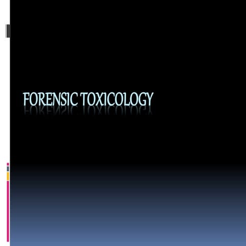 Immunoassay test and forensic toxicology | PPTX