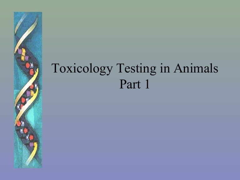 Toxicology testing in animals narrated part 12013