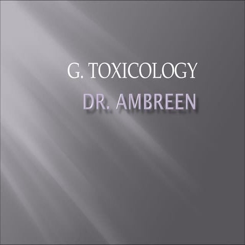 [Toxicology] toxicology introduction