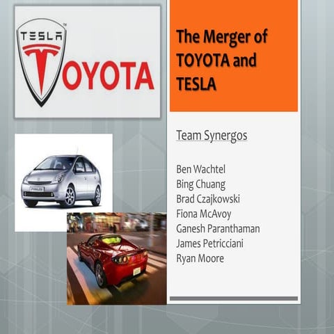 Toyota-Tesla merger presentation | PPT