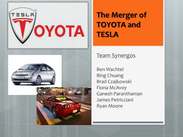 Toyota-Tesla merger presentation | PPT