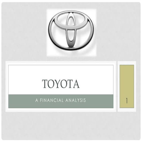Financial analysis of the Toyota Company | PPTX